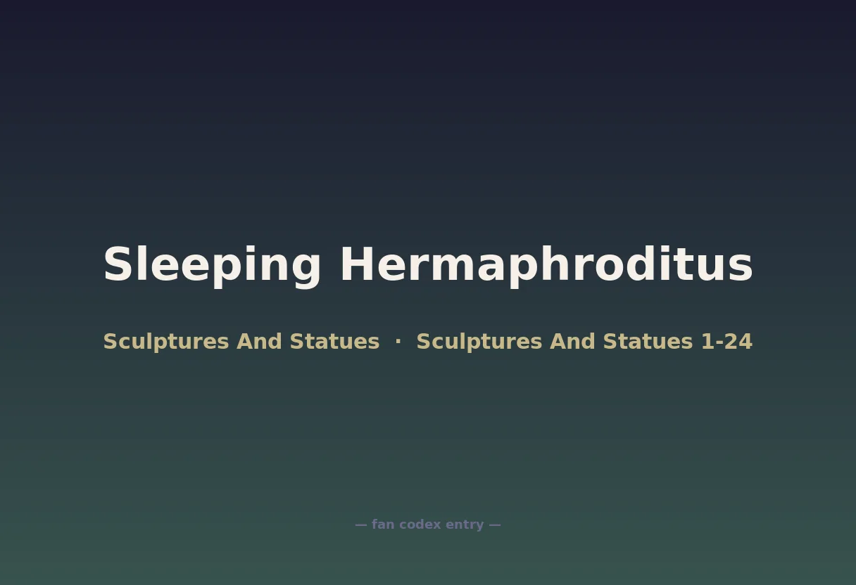 Sleeping Hermaphroditus